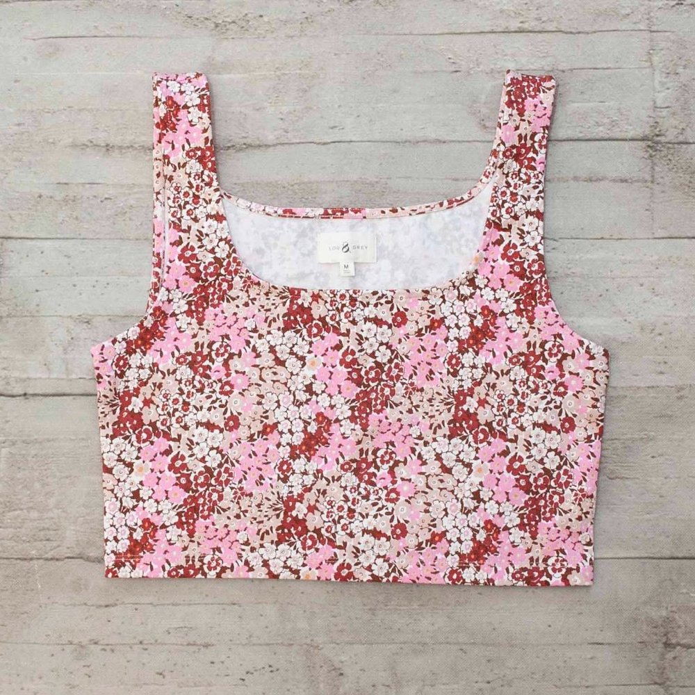 NWT Lou & Grey Wildflower Square Neck Bralette size M